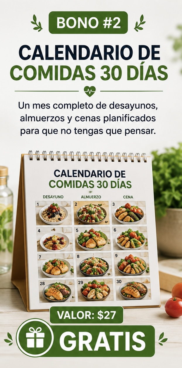 Calendario de Comidas 30 Días