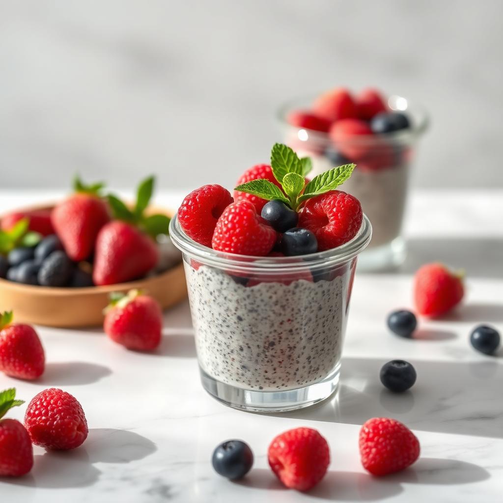 Postre saludable con frutas